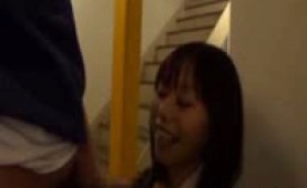 Asian schoolgirl persuaded to suck cock